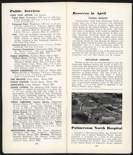 Visitors Guide Palmerston North and Feilding: April 1961 - 4