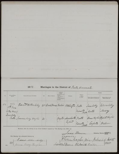 Marriage register 1880 - 1894