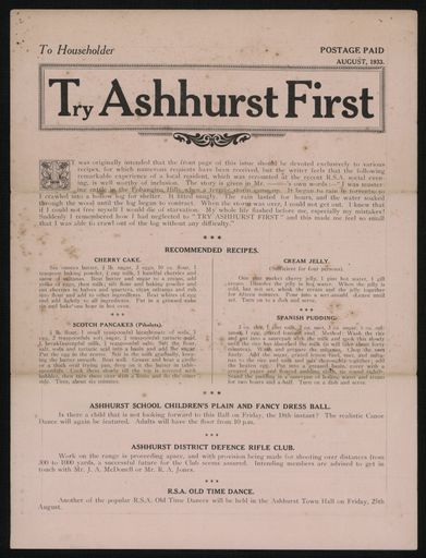 'Try Ashhurst First' newspaper 1