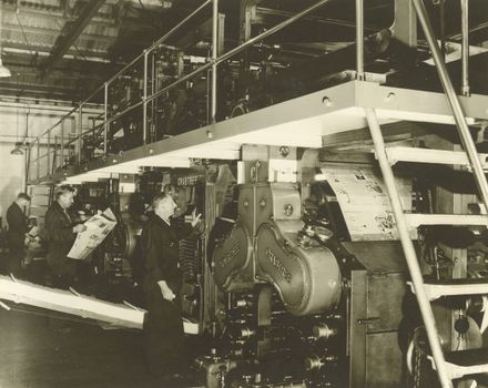 Printing press of the Manawatu Evening Standard