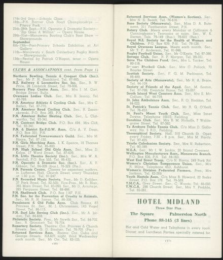 Visitors Guide Palmerston North and Feilding: July-September 1962 - 10