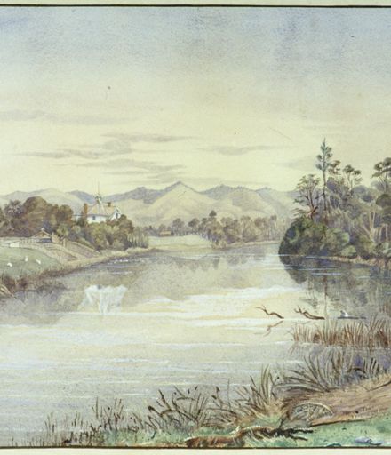 Painting of Awapuni Lagoon