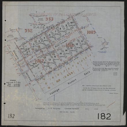 Survey Plans (subdivisions) 1902 - 1939