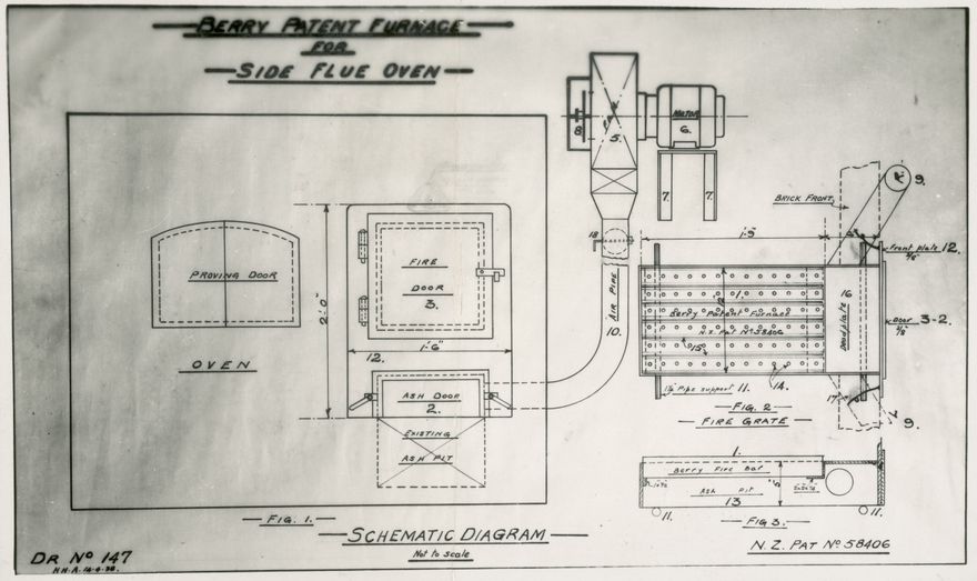 Berry Patent Furnace for Side Flue Oven