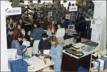 Issues and returns area of the Palmerston North Public Library