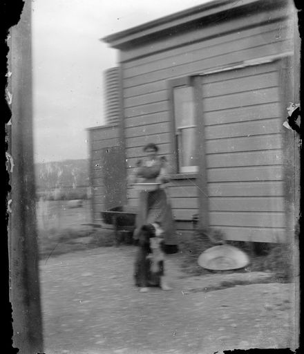 Unidentified Woman and Dog