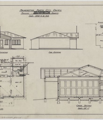 Plan of pavilion at Hokowhitu Domain