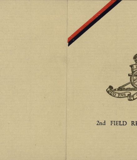 2nd Field Regiment N. Z. A. Christmas card