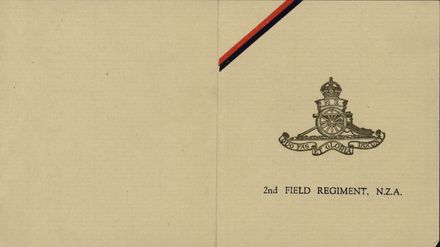 2nd Field Regiment N. Z. A. Christmas card