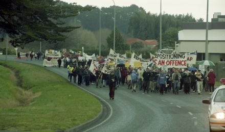 "Students out in force to protest"