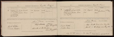 Marriage register 1870 - 1880