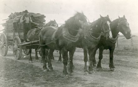 Christian Petersen Driving a Horsecart