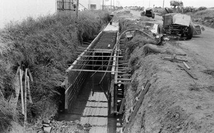 Construction of flood ditch