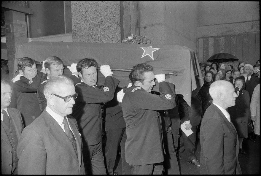 A Police Party Serve as Pall Bearers