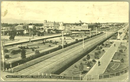 Postcard of the Square - Church Street West through to Main Street West