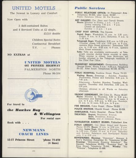 Visitors Guide Palmerston North: April-June 1966 - 3