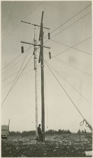 Working on Power Pole on the Mangahao Line near Masterton - Resource cover image