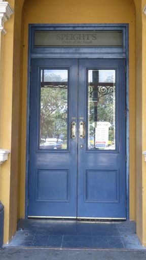 Doorway to the Railway Hotel, Main Street, Palmerston North