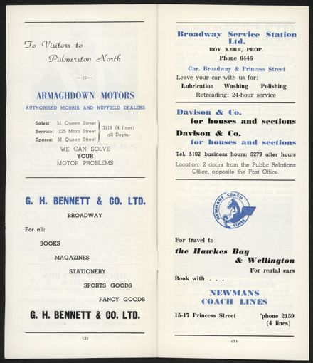 Visitors Guide Palmerston North and Feilding: November 1960 - 3