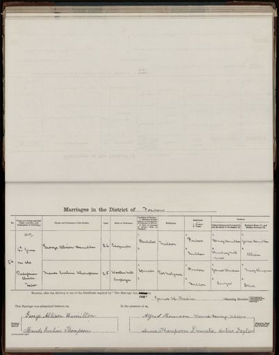 Marriage register 1909- 1927