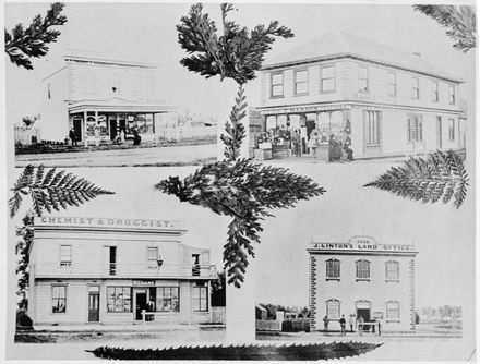 Montage of four Early Businesses in Palmerston North