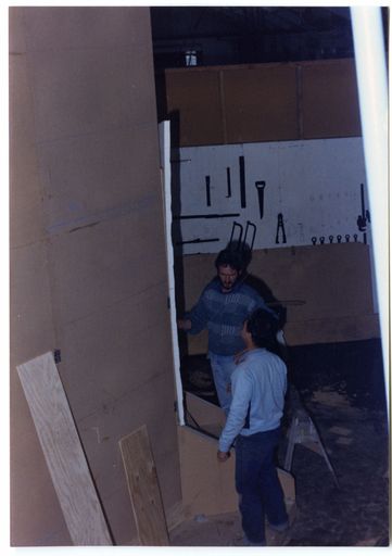 Stage Crew Building Sets for Little Shop of Horrors