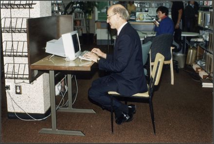 Paul Rieger, Mayor at the Palmerston North Public Library