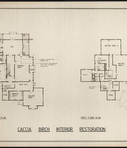 Page 5 - Elevations and Floor Plans, Caccia Birch House, Restoration - c.1990