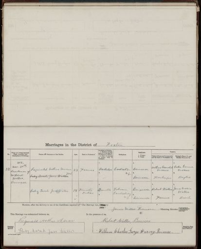 Marriage register 1909- 1927