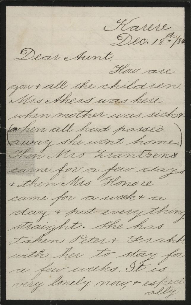 Ditlev Monrad letter