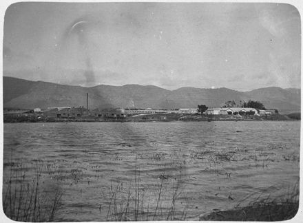 Flood at Miranui Flax Mill, near Shannon