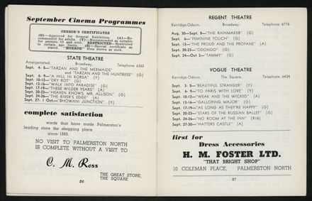 Palmerston North Diary: September 1957 15