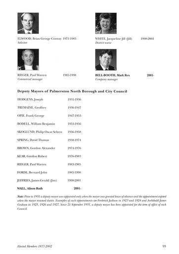 Council and Community: 125 Years of Local Government in Palmerston North 1877-2002 - Page 103