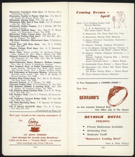 Visitors Guide Palmerston North and Feilding: April 1961 - 9