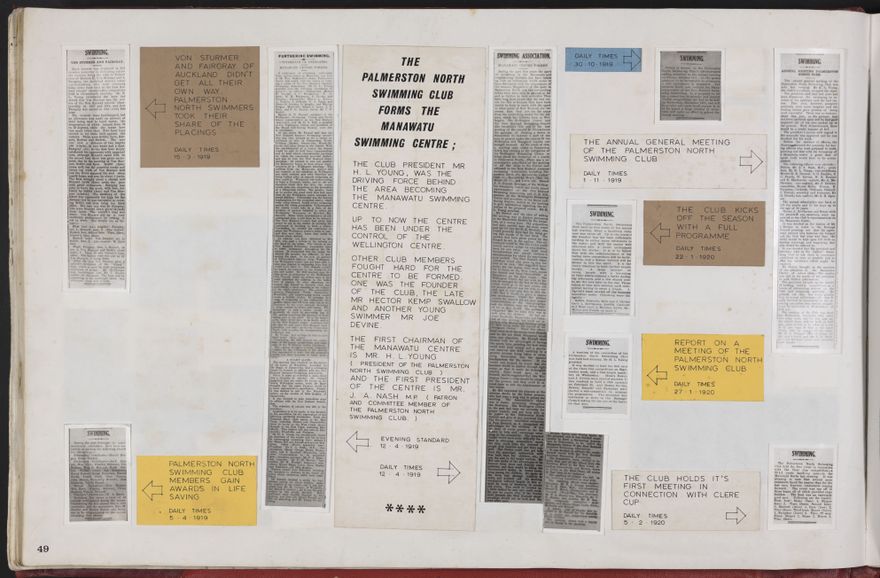 PN Amateur Swimming Club archive book