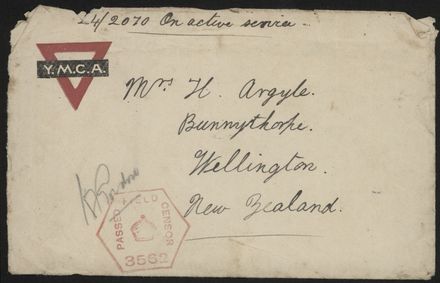 Envelope sent from WWI
