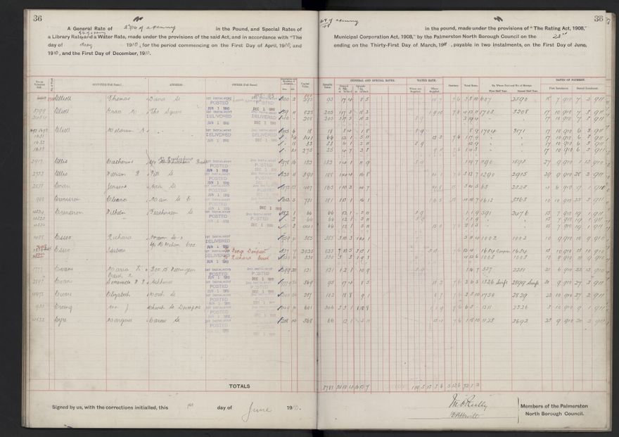 Rate book, 1910-1911 - 2021Pa_PNCC2-23-2-V18_033999-0039