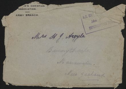 Envelope sent from WWI