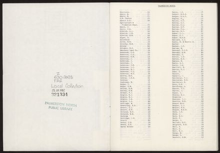 Index p1 (Palmerston North)