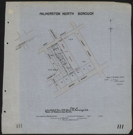 Survey Plans (subdivisions) 1902 - 1939