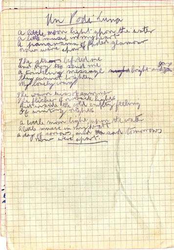 "Un po'di luna" - In Italian this means "a little moon"