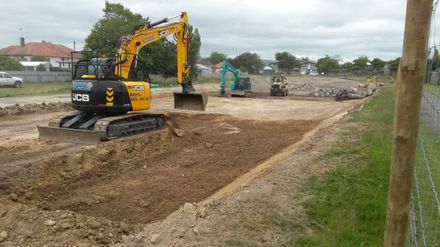 Construction of Norton Park's wetlands 4