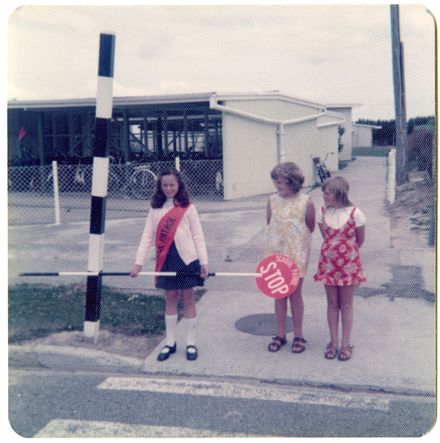 2023P_IMCA-DigitalArchive_041887_002 - Road patrol outside Awapuni Primary School