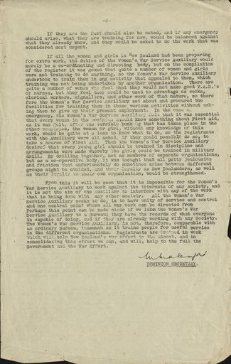 Women's War Service Auxiliary Memorandum No. 19 Page 2