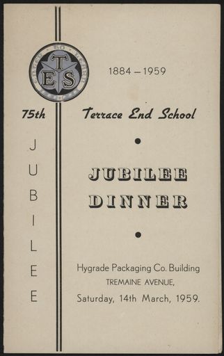 Terrace End 75th Jubilee dinner menu