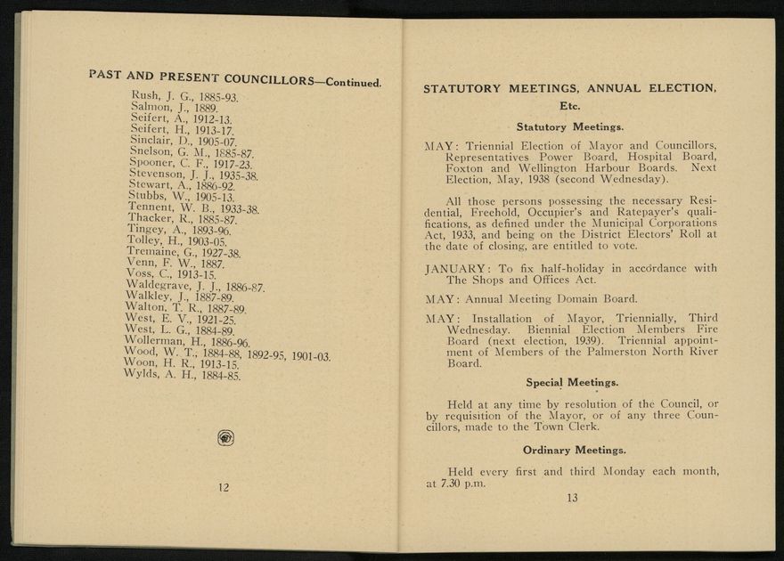 City of Palmerston North Municipal Hand Book 1937 8