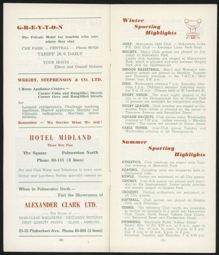 Visitors Guide Palmerston North and Feilding: September-November 1961 - 5