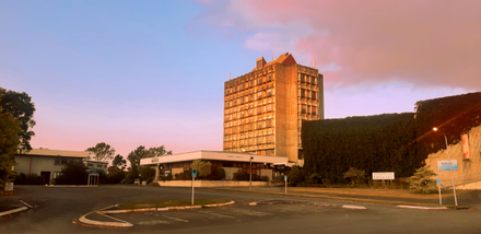Tower Block at former Massey University Hokowhitu campus and teaching college (Lagoon side)