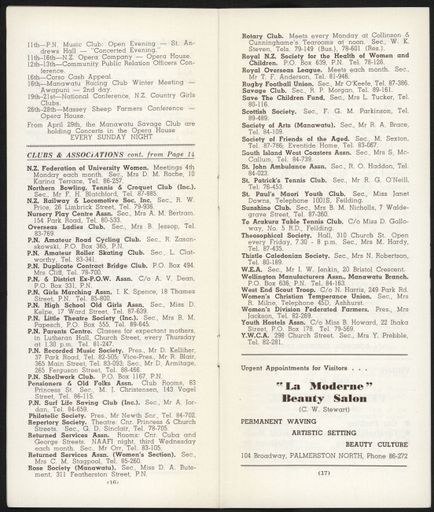 Visitors Guide Palmerston North and Feilding: April-June 1962 - 10