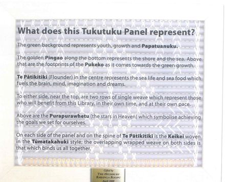 Te Pātikitiki Library Tukutuku Panel - Resource cover image
